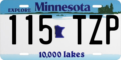 MN license plate 115TZP