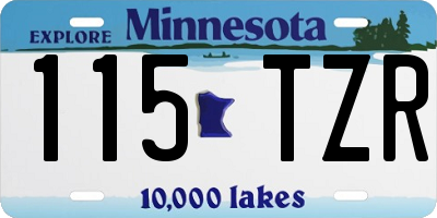 MN license plate 115TZR