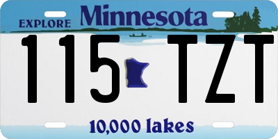 MN license plate 115TZT