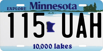 MN license plate 115UAH