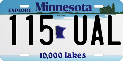 MN license plate 115UAL