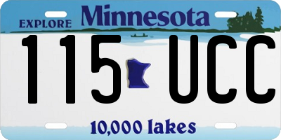 MN license plate 115UCC