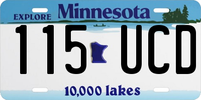 MN license plate 115UCD