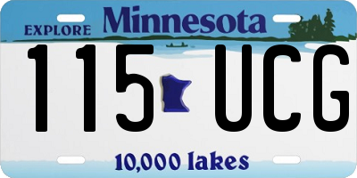 MN license plate 115UCG