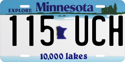 MN license plate 115UCH