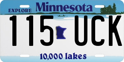 MN license plate 115UCK