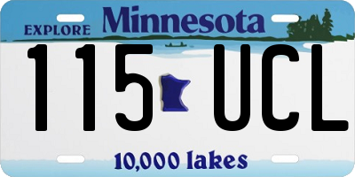 MN license plate 115UCL