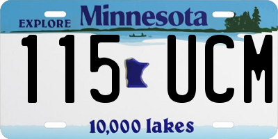 MN license plate 115UCM