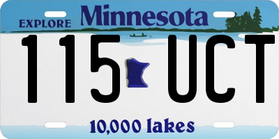 MN license plate 115UCT