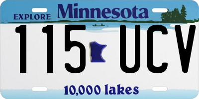 MN license plate 115UCV