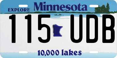 MN license plate 115UDB
