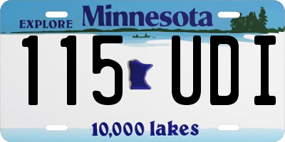 MN license plate 115UDI