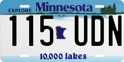 MN license plate 115UDN