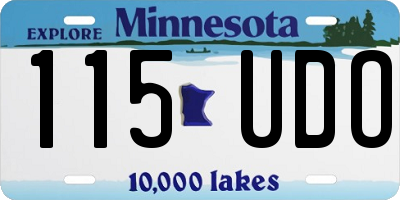 MN license plate 115UDO