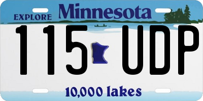 MN license plate 115UDP