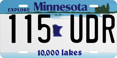MN license plate 115UDR