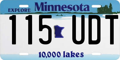 MN license plate 115UDT