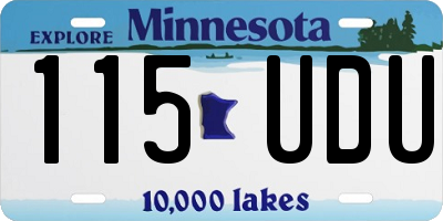 MN license plate 115UDU