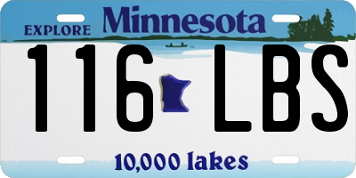 MN license plate 116LBS