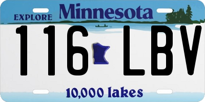 MN license plate 116LBV