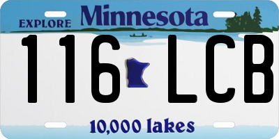 MN license plate 116LCB