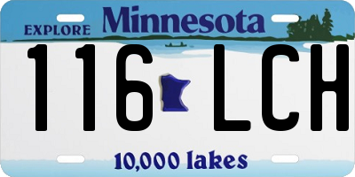MN license plate 116LCH