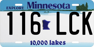 MN license plate 116LCK