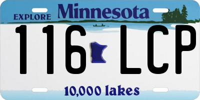 MN license plate 116LCP