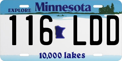 MN license plate 116LDD