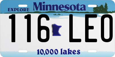 MN license plate 116LEO