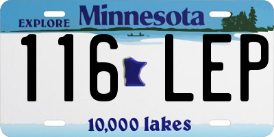 MN license plate 116LEP