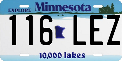 MN license plate 116LEZ