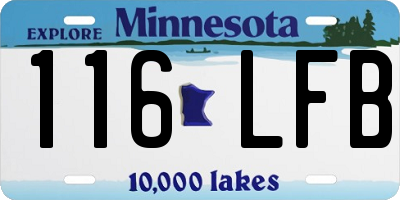 MN license plate 116LFB
