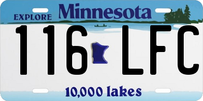 MN license plate 116LFC