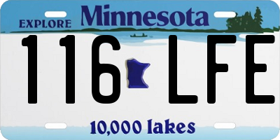 MN license plate 116LFE