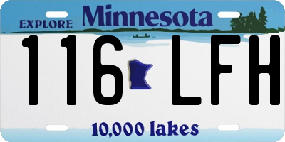 MN license plate 116LFH