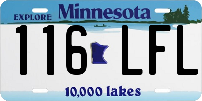 MN license plate 116LFL
