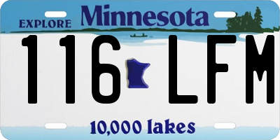 MN license plate 116LFM