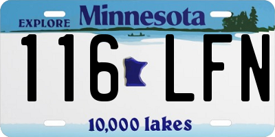 MN license plate 116LFN