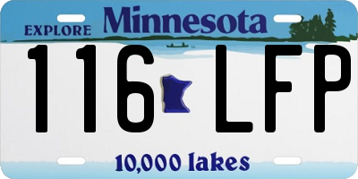 MN license plate 116LFP