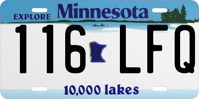 MN license plate 116LFQ