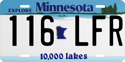 MN license plate 116LFR