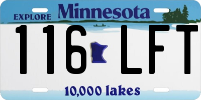 MN license plate 116LFT