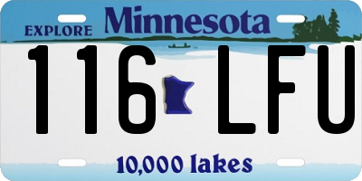 MN license plate 116LFU