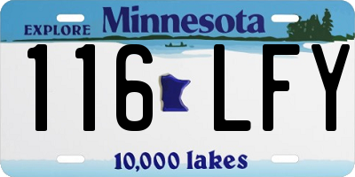 MN license plate 116LFY