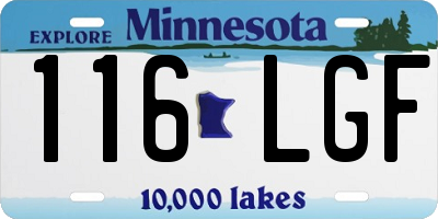 MN license plate 116LGF