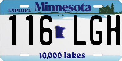 MN license plate 116LGH