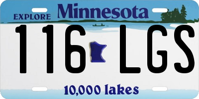 MN license plate 116LGS