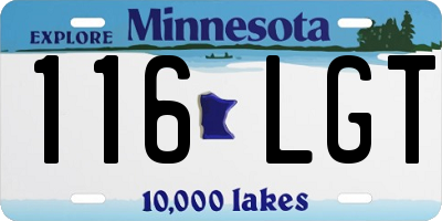 MN license plate 116LGT