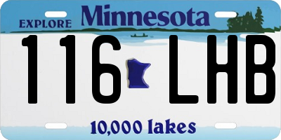 MN license plate 116LHB